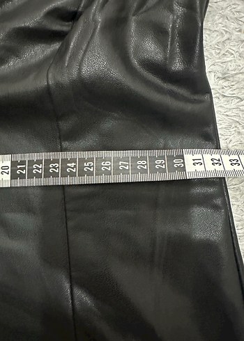 Siyah Deri Mini Elbise - Görsel 5