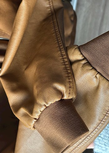 Pull&Bear Erkek Deri Mont - Görsel 4