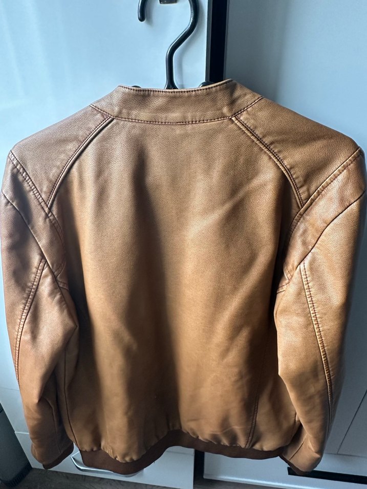 Pull&Bear Erkek Deri Mont - Görsel 5