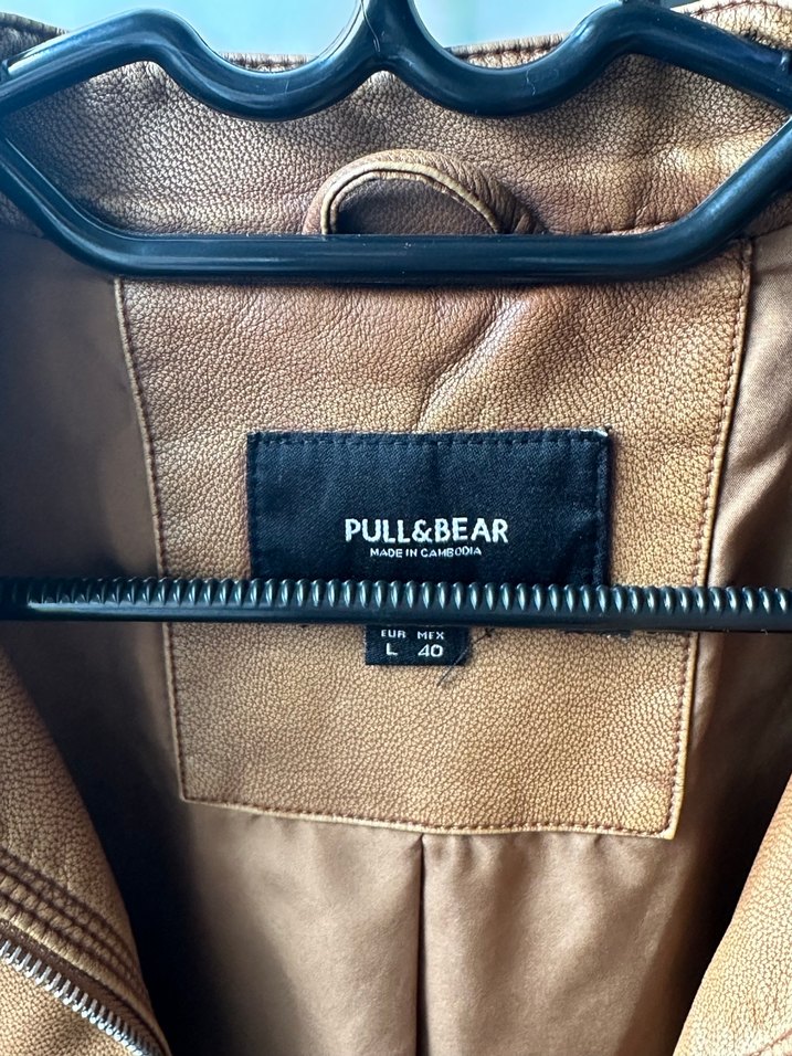 Pull&Bear Erkek Deri Mont - Görsel 3