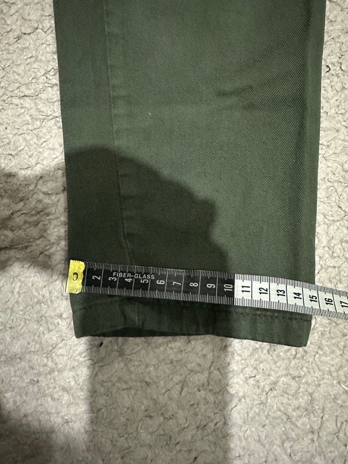 Kadın Haki Kemerli Rahat Kesim Kumaş Pantolon - Görsel 5