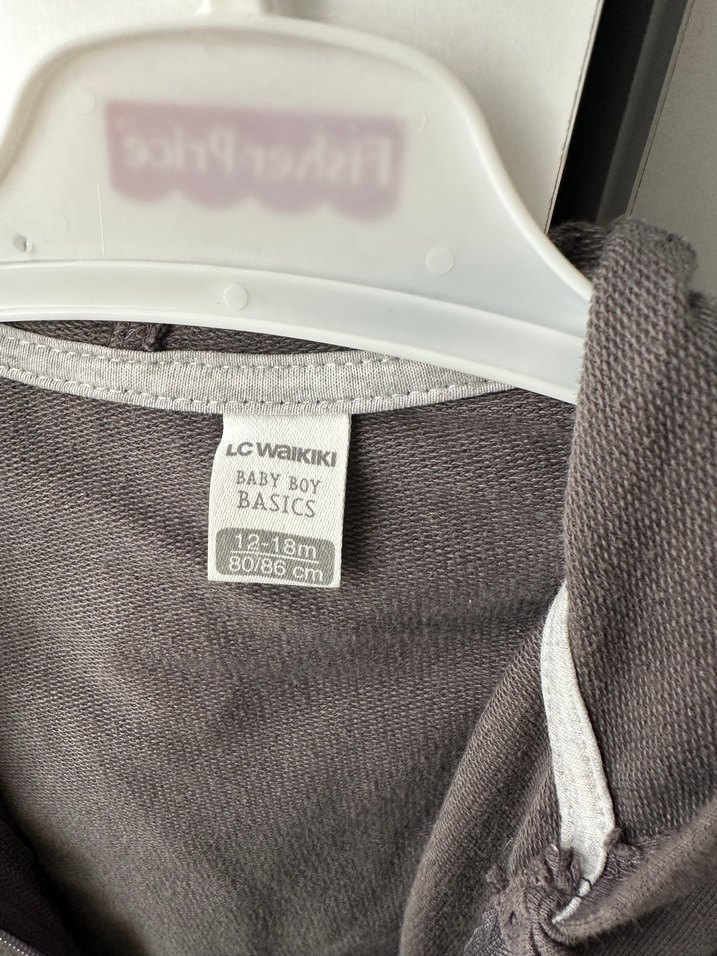 Erkek Çocuk Kapüşonlu Gri Fermuarlı Sweatshirt - Görsel 2