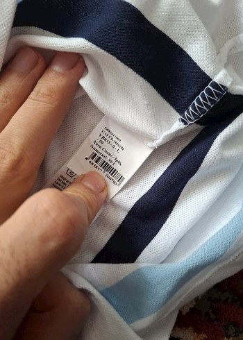 l Beden U.S.POLO ASSN. Düğmeli Beyaz Erkek Polo Tişört