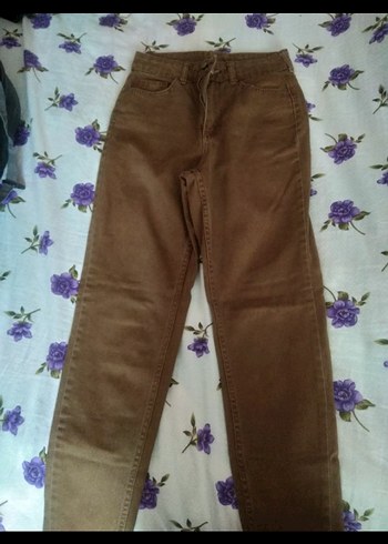 Kahverengi Kadın Kot Pantolon