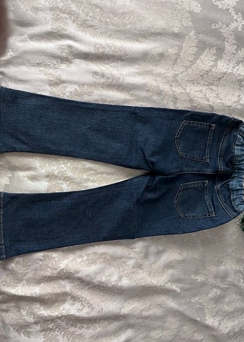H&M H&M Kız Çocuk Mavi Düğmeli Dar Paça Kot Pantolon