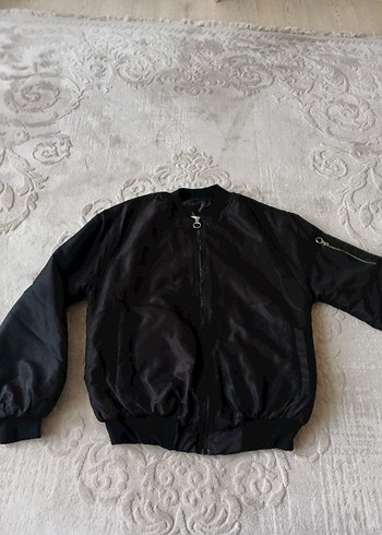 Diğer Siyah Fermuarlı Kadın Streetwear Ceket