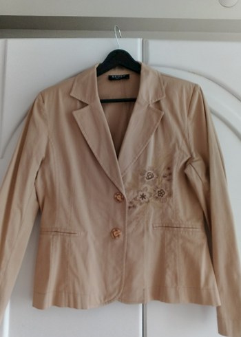 Diğer Nakışlı Bej Kadın Blazer Ceket