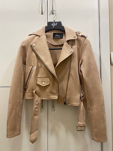Stradivarius süet biker ceket