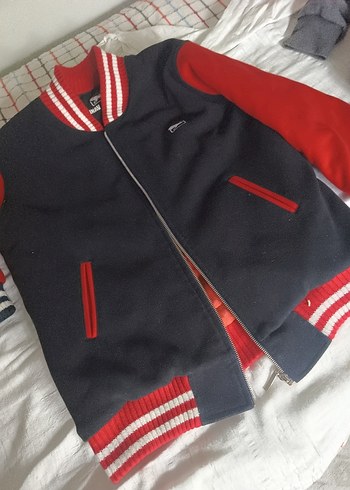 Kırmızı Fermuarlı  mont - Görsel 4