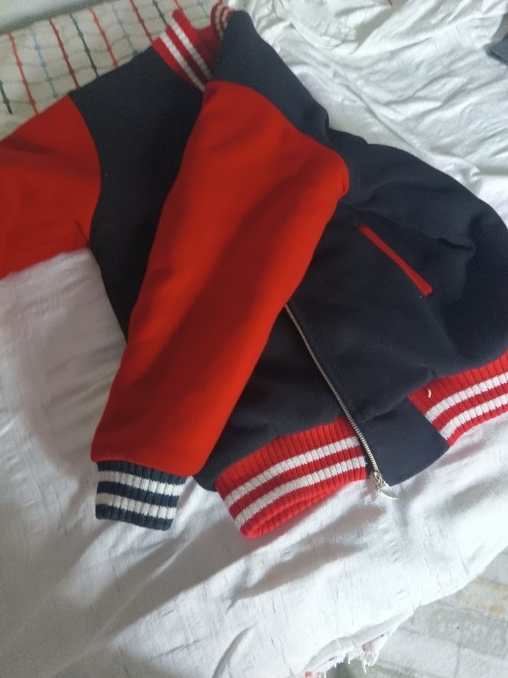 Kırmızı Fermuarlı  mont - Görsel 5