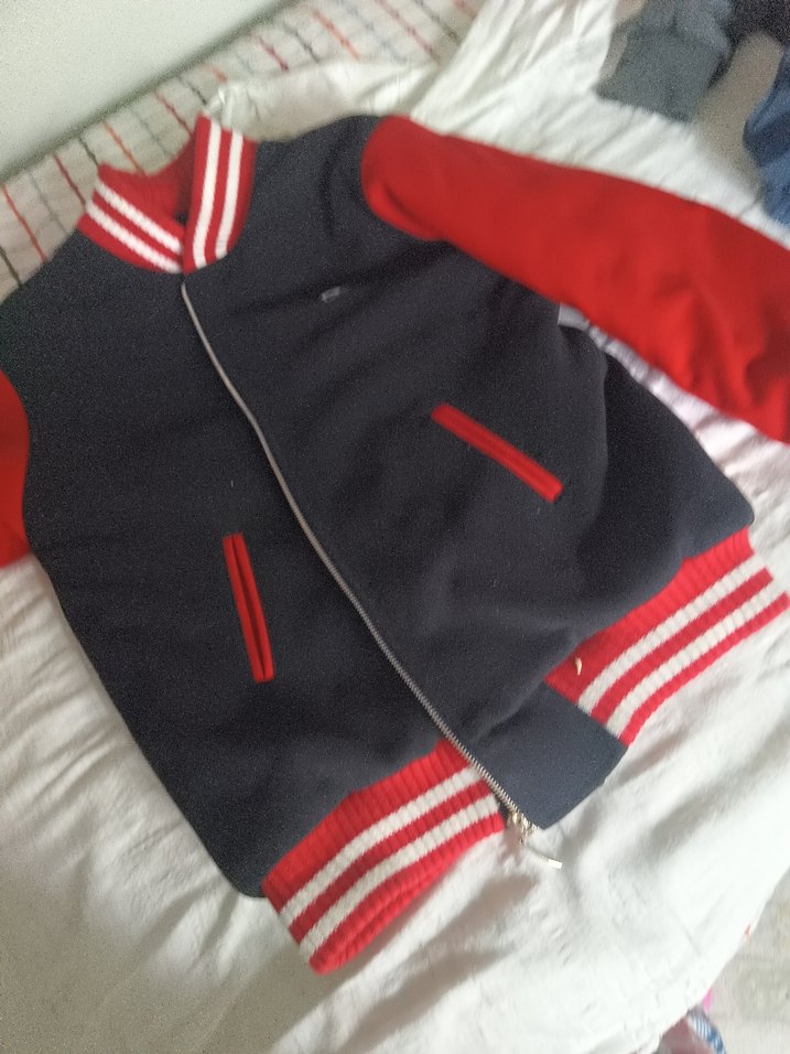 Kırmızı Fermuarlı  mont - Görsel 3