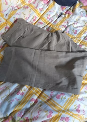 Collezione Bej Duz Kesim Kumas Pantolon
