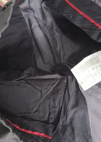 44 Beden Düğmeli Gri Erkek Ofis Pantolonu