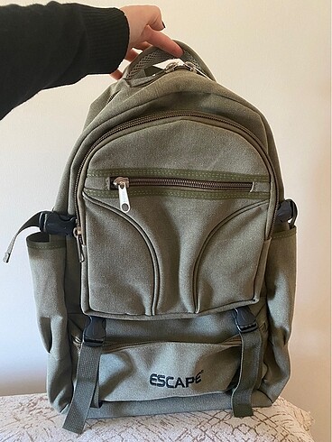 ESCAPE Kanvas haki dağcı sırt çantası