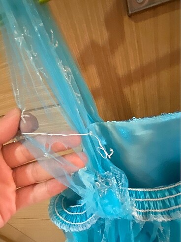 4 Yaş Beden mavi Renk Elsa elbisesi
