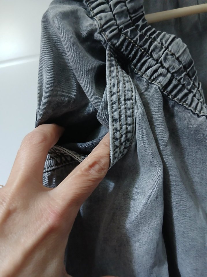 Bohem Gri Uzun kot/Keten Etek - Görsel 5