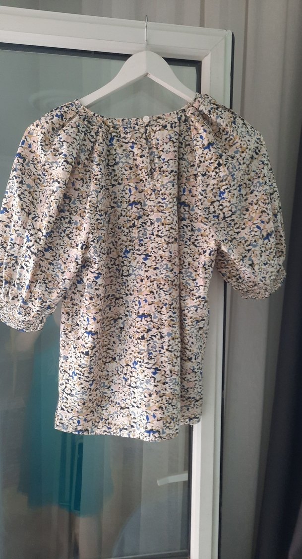 M&S Düğmeli Kısa Kollu Midi Kadın Bluz - Görsel 4