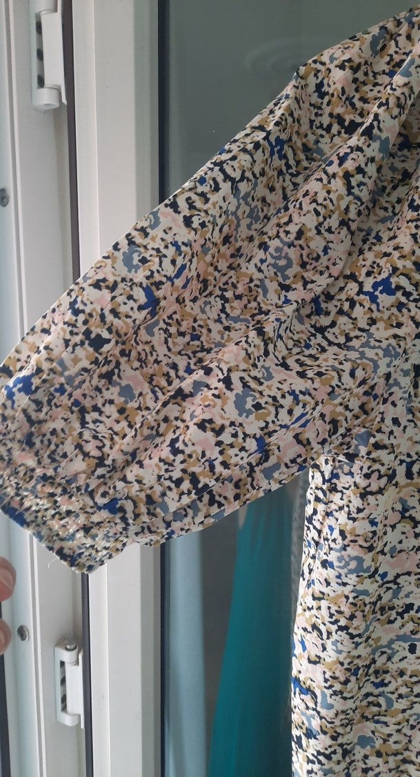 M&S Düğmeli Kısa Kollu Midi Kadın Bluz - Görsel 3