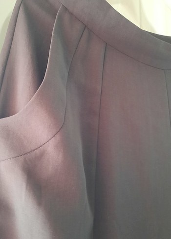 Siyah antrasit   Salaş Midi Kadın Kumaş Pantolon crea concept - Görsel 5