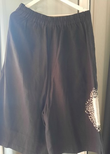 Siyah antrasit   Salaş Midi Kadın Kumaş Pantolon crea concept - Görsel 6