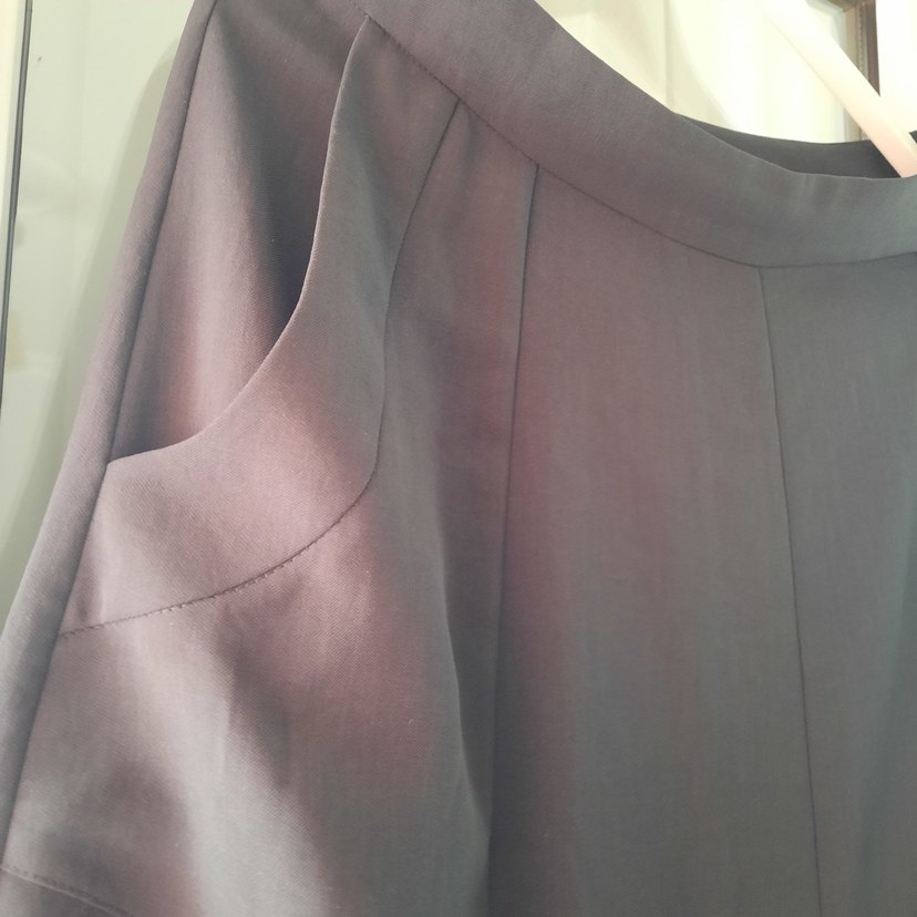 Siyah antrasit   Salaş Midi Kadın Kumaş Pantolon crea concept - Görsel 5