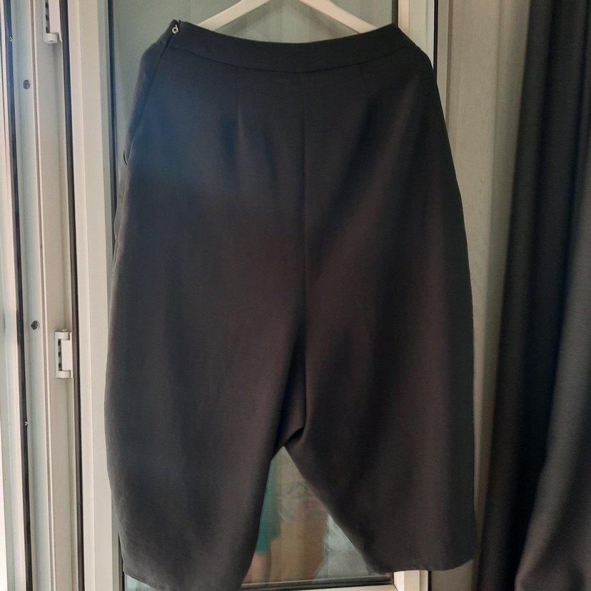 Siyah antrasit   Salaş Midi Kadın Kumaş Pantolon crea concept - Görsel 2