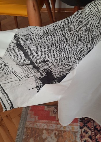 Beyaz Baskılı Salaş Kadın Bluz crea marka - Görsel 8