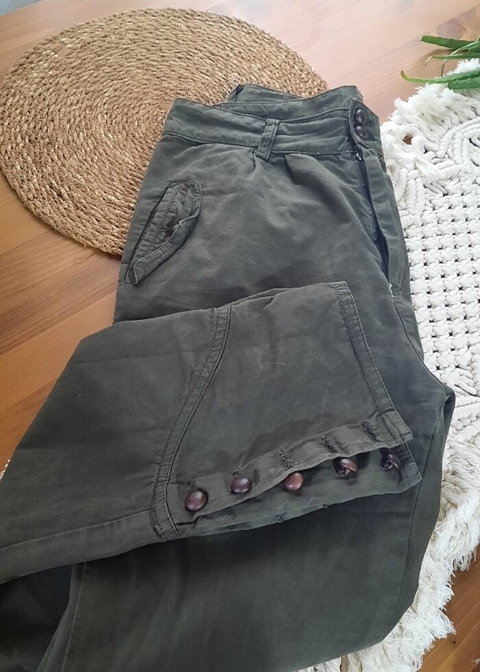 Lara kargo pantolon bileği düğmeli - Görsel 5