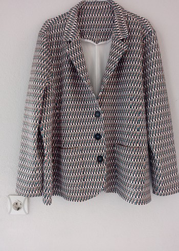 Düğmeli Gri Kadın Blazer Ceket
