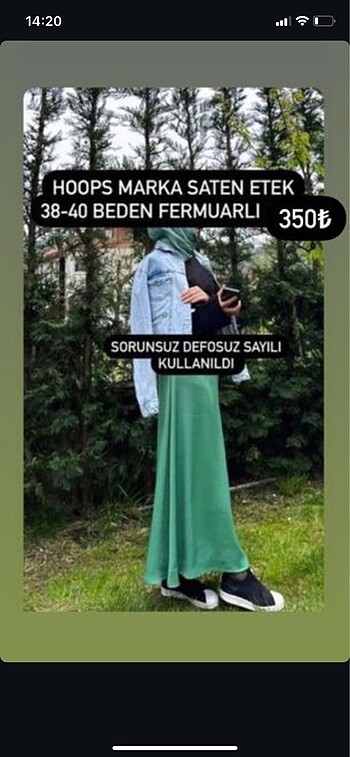 Hooops marka saten etek