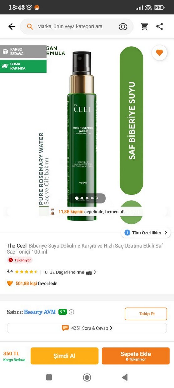 Ceel Biberiye Suyu Saç Toniği 100 ml - Görsel 2