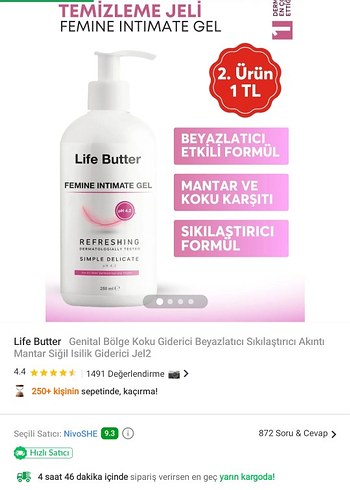 Life Butter Beyazlatıcı ve Sıkılaştırıcı Genital Jel
