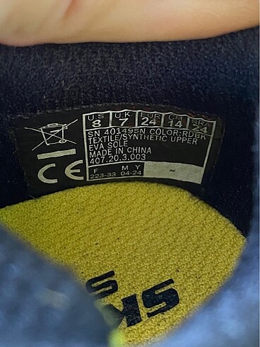 24 Beden Skechers Işıklı erkek bebek spor ayakkabı