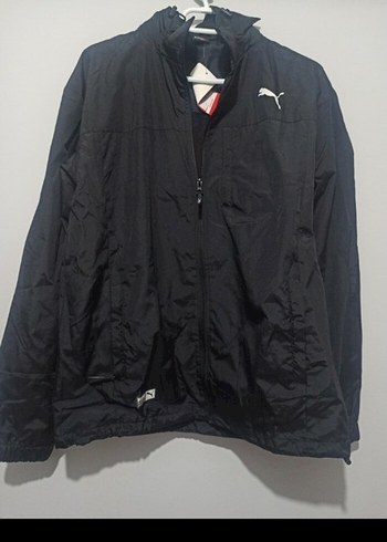 Erkek Siyah Puma Fermuarlı Yağmurluk - Görsel 2