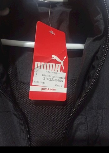 Erkek Siyah Puma Fermuarlı Yağmurluk - Görsel 4