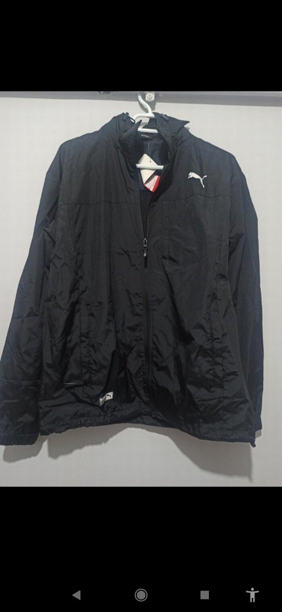 Erkek Siyah Puma Fermuarlı Yağmurluk - Görsel 2