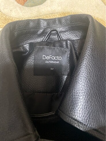 Defacto Defacto bayan bay deri görünümlü ceket