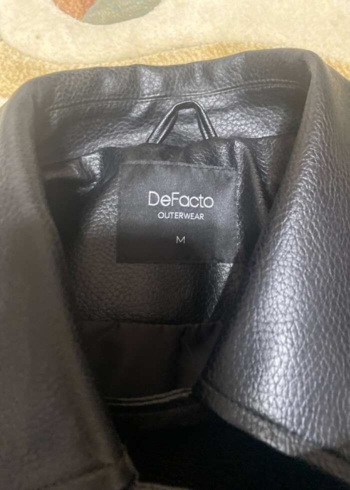 Defacto bayan bay deri görünümlü ceket - Görsel 2