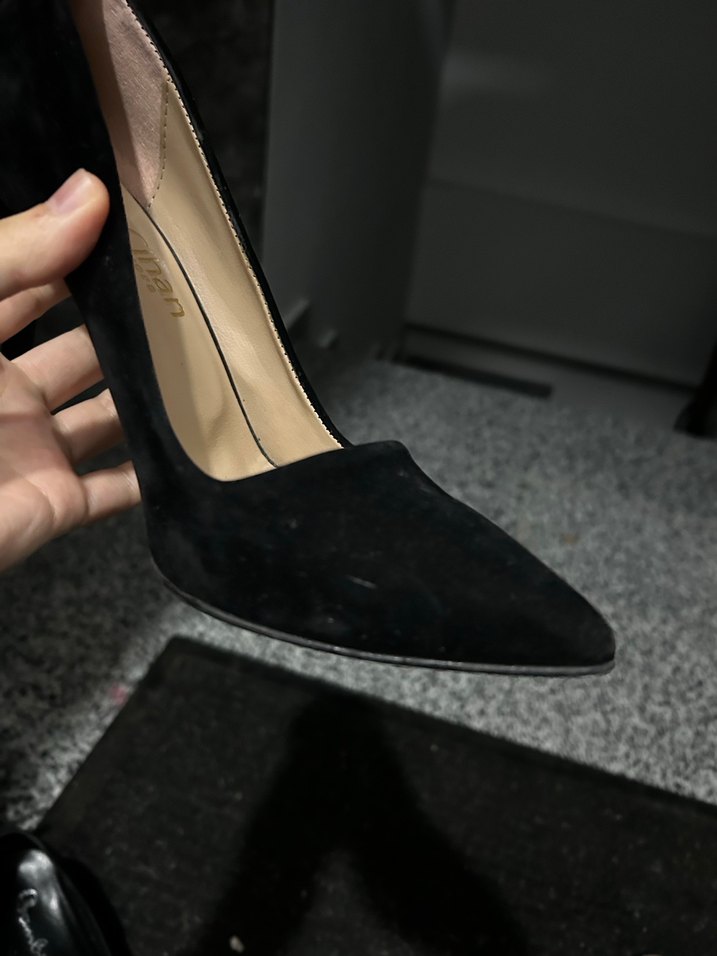 Siyah Süet Topuklu Kadın Ayakkabı - Görsel 5