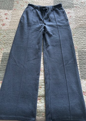 Örgü Detaylı Mavi Kadın eşofman altı - Görsel 4