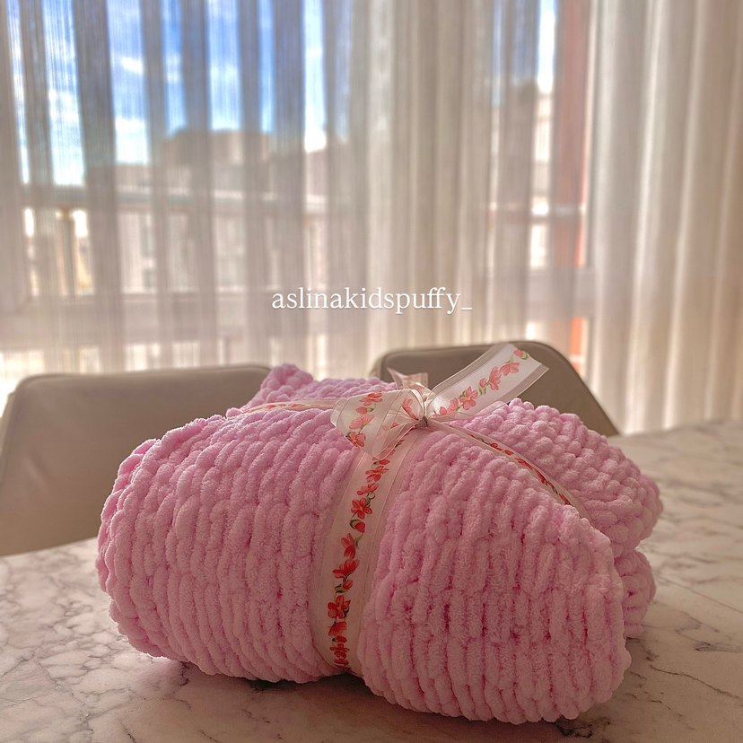 Alize puffy  Örgü Çocuk Battaniyesi - Görsel 2