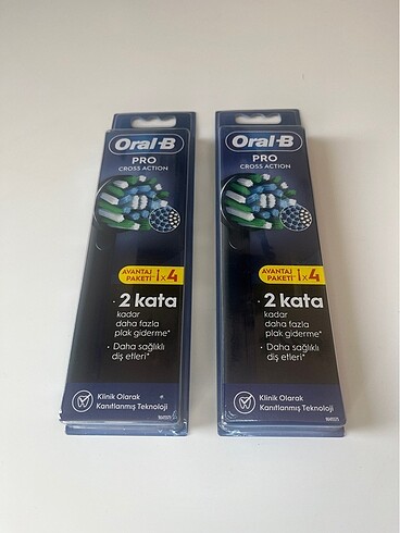 Oral-B YENİ 2 Adet Oral-B Cross Action Şarjlı Diş Fırçası Yedek Başlığı