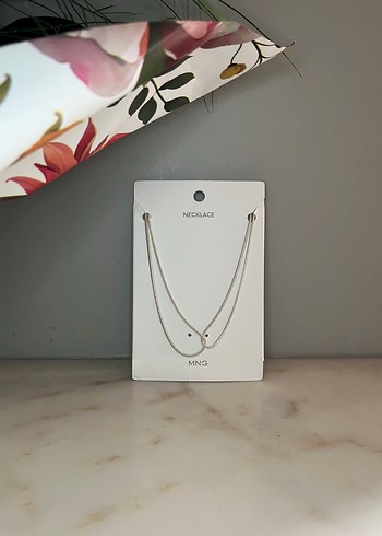 MANGO MNG İç İçe Gümüş Zincir Kolye
