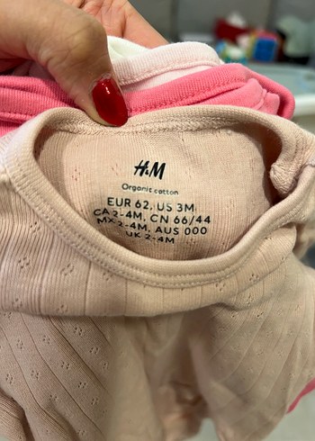 4 PARÇA %100 Pamuk Zıbın - Body Mothercare - H&M - Görsel 9