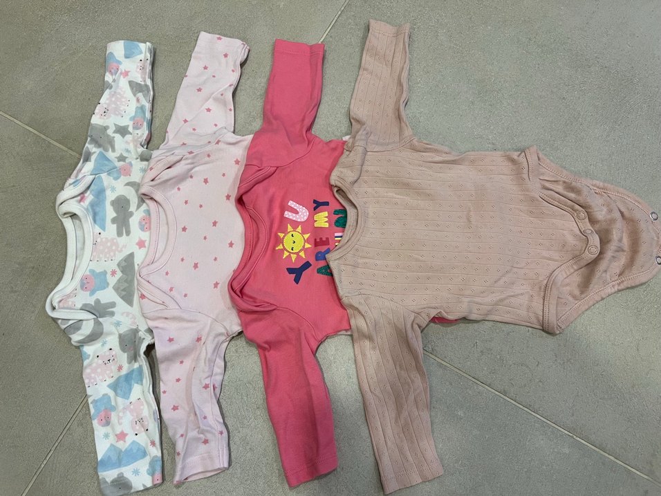 4 PARÇA %100 Pamuk Zıbın - Body Mothercare - H&M - Görsel 2