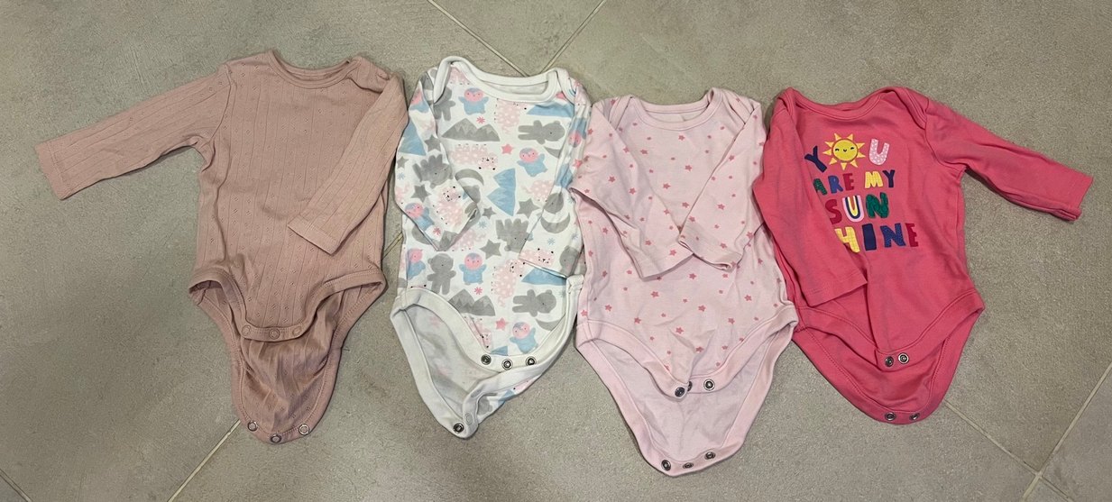 4 PARÇA %100 Pamuk Zıbın - Body Mothercare - H&M - Görsel 3