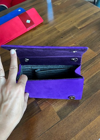 Mor Süet Kadın Portföy Çanta - Görsel 3