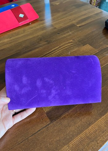 Mor Süet Kadın Portföy Çanta - Görsel 4