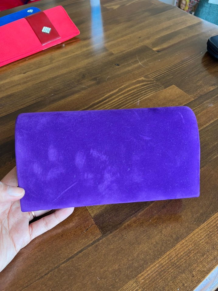 Mor Süet Kadın Portföy Çanta - Görsel 4