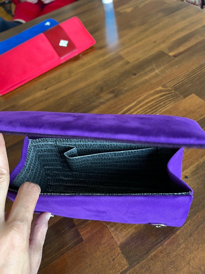 Mor Süet Kadın Portföy Çanta - Görsel 2